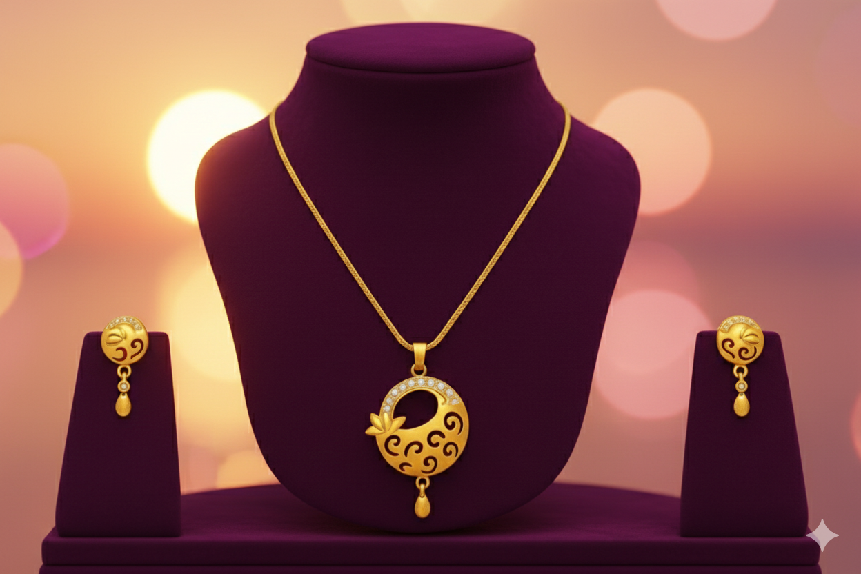 Gold Plated Designer Necklace Set